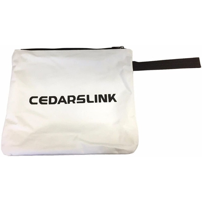 CedarsLink DJ Event Facade White/Black Scrim Metal Frame Booth +