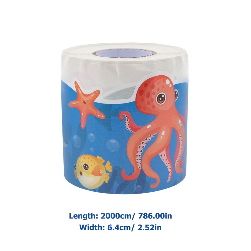 Operitacx Ocean Animal Bulletin Board Border Long Roll of Cute