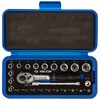 KING TONY 2525MRE Ratchet and Socket Set, 1/4-inch