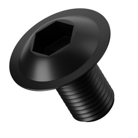 M8 (8mm x 16mm) Black Zinc Flake 10.9 Flanged Button Head Screws Allen Socket Bolts Screws (Pack of 20)