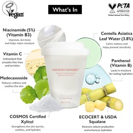HARUHARU wonder Centella 5% Niacinamide Radiance Gel Cream, Hydrating & Soothing, Ultra-Lightweight, Improves Skin Tone, Pore Minimizer, Oil Control, For All Skin Types, 3.17 fl. Oz