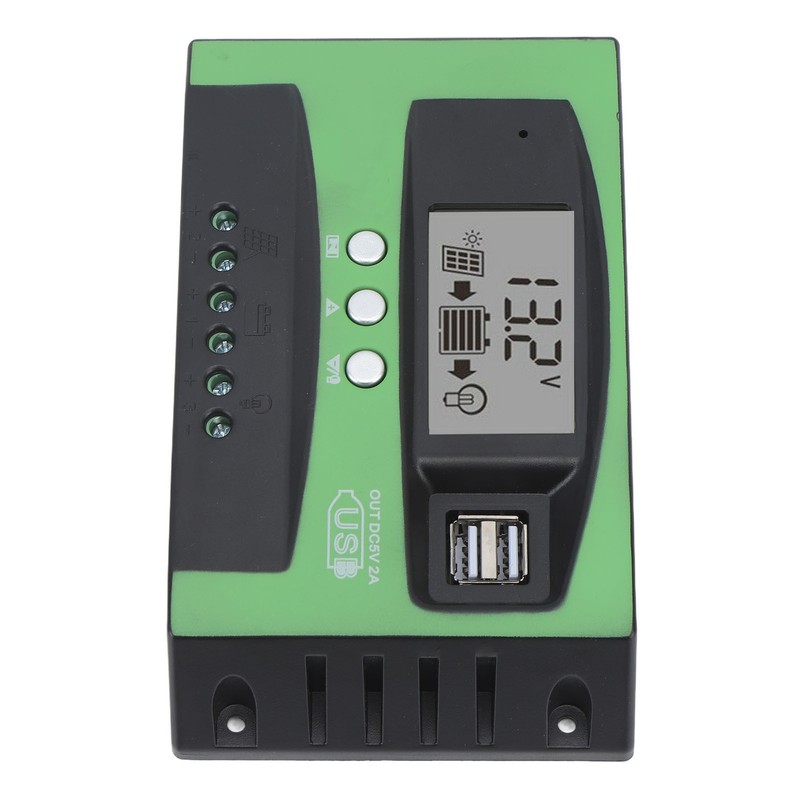 Solar Charge Controller with Dual USB Port 12V 24V MPPT