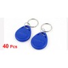 40Pcs Blue EM4100 125Khz RFID Proximity ID Card Token Tag