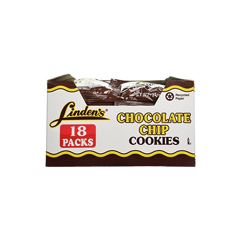 Linden's Chocolate Chip Cookies, 3 Cookies Per Pack (18-1.75oz. Packs