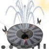 AMZtime Solar Bird Bath Fountain Solar Fountain Pump Solar Outdoor