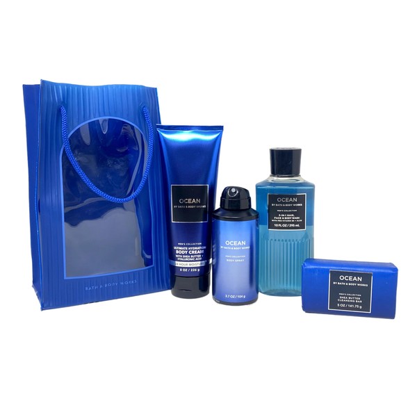 Bath and Body Work Men's Collection Ocean Gift Bag Set