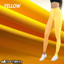 Ice Fabrics Yellow Shiny 4 Way Stretch Nylon Spandex Fabric _ 1 Yard