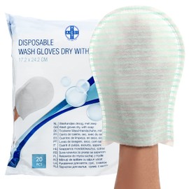 AIESI disposable soap washing gloves (soap-proof gloves) high-quality waterproof with soft sponge (pack of 20) ✔ delicately fragrant ✔ no need to rinse