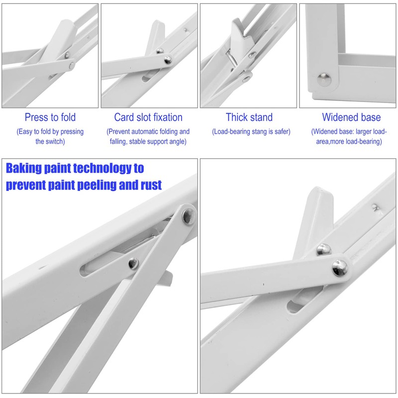 Folding Console Heavy Duty 300 mm, Pack of 2 Stainless