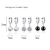Qimily Quality Freshwater Cultured Pearl Earrings Leverback Dangle Stud Silver