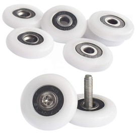 YUANQIAN 8 x White Shower Door Runners 19mm with Screws