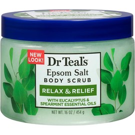Dr Teal's Exfoliate & Renew Eucalyptus & Spearmint Epsom Salt Body Scrub 16 oz (Pack of 2)