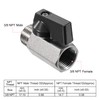 PATIKIL 3/8 NPT Brass Mini Ball Valve, 1 Pack NPT