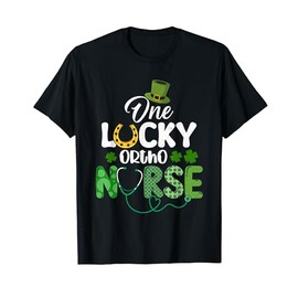 One Lucky Ortho Nurse St Patricks Day Shamrock Irish Nursing T-Shirt