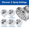 Double Shower Head for Couple, High Pressure Dual Showerhead, Adjustable