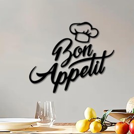 cape leadwort Bon Appetit Wall Decor Art, Chef Hanging Wall Sculpture, Kitchen Metal Decor, Bon Appetit Sign, Restaurant Wall Decor, For Hanging kitchen Signs Wall Decor