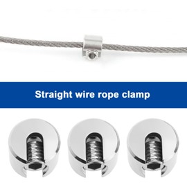 LT Easiyl 4pcs M10x6mm Wire Rope Fixing Clip Stainless Steel Stop Clamp Wire Rope Clamp Non Slip Wire Rope Cable Clamps Clamp Stopper for Tension the Rope