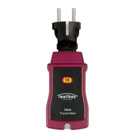 Testboy 30 Sicherungsfinder (Zuordnen von Leitungsschutzschaltern zur Steckdose, bestehend aus Sender & Empfänger, kontaktlos, automatische Umschaltung zwischen Test- und Suchmodus), Rot/Schwarz