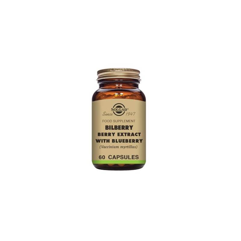 Solgar Bilberry Berry Extract with Blueberry Vegetable Capsules - Pack