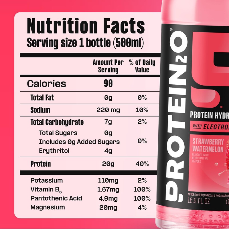 Protein2o Hydration Drink - 2-in-1 Liquid Clear Whey Protein Isolate