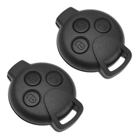 SG Store 2 pieces car key housing, 3 buttons, key fob cover, housing key case, compatible with Smart 451
