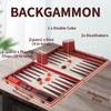 15 Inches Backgammon Sets for Adults Leather Travel Backgammon Set