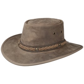 Barmah 1022 Squashy Bronco Cooper Crossing Leather Hat Brown, beige, S
