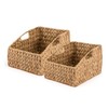 happimess BSK1007A-2SET Havanah Southwestern Hand-Woven Hyacinth Slanted Nesting Baskets with