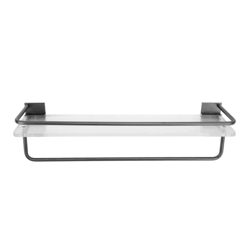 30cm Shower Caddy Wall Mount Organizer with Towel Hanger Easy