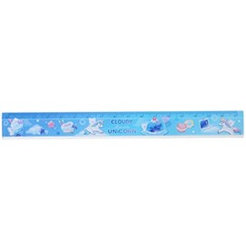 [Ruler] Slim 6.7 inches (17 cm) Ruler / CLOUDY UNICORN New School Entrance Kamio Japan Back to School Preparation Stationery, Girls Goods, Mail Order