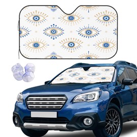 Evil Eye Car Windshield Sun Shade Car Front Window Shades Windhsield Sunshade Cover Sun Visor Shield Block Automotive Interior Portector Blocks UV Rays for Car Truck SUV