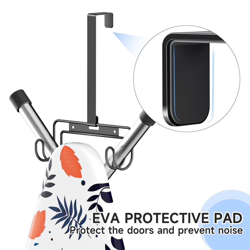 Ironing Board Holder Wall Mount/Over The Door Ironing Board Hanger,