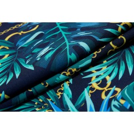 BRISIRA - Traje de baño para hombre, secado rápido, 5 pulgadas, con entrepierna elástica, con forro de compresión, bolsillo con cierre, Blackgreentropical, 40