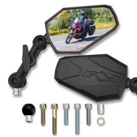 Doubletake Adventure 3.5" Mirror Kit 2.0, Universal Fit Folding Motorcycle Mirrors, Guaranteed for Life.
