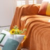 VClife Chenille Caramel Couch Cover Soft Boho Rust Pumpkin Style