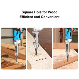 Square Hole Drill Bit Adapter, Woodworking Mortise Square Drill Bit Adapter, Aluminium Portable Drill Press Drill Bit Adapter Mortising Attachment for Construction Installation