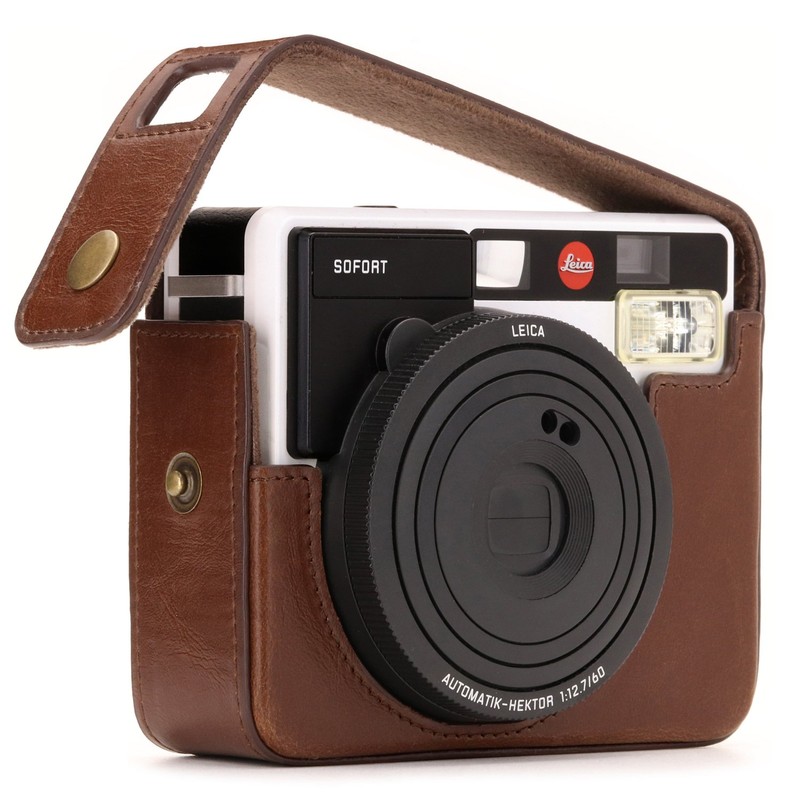 MegaGear Leather Case for Leica Sofort Instant Camera, Brown, Case