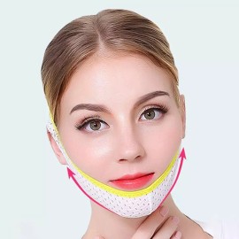 얼굴 페이스 브이 라인 밴드 얼굴살제거 옆광대작아지는법 광대축소 V Line Face Band for Slimming Face and Reducing Cheekbone [White]