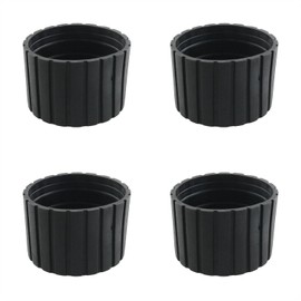 HJGarden 4PCS 50mm/2inch Chair Leg Tips Caps PVC Non-Slip Feet End Caps Cover, Round Chair Leg Floor Protectors for Furniture, Black
