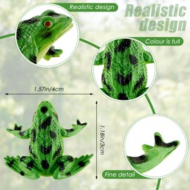 Plastic Frogs Toy Mini Vinyl Realistic Frog Toy Decorations Frogs Fun Rain Forest Character Toys Realistic Frog Figures Lifelike Toy for Crafting Party Supplies Home Decor Game(12 Pieces)