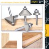4Pcs 45 Degree Chamfer Router Bit Set,1/4" Shank, 1/4", 1/2",