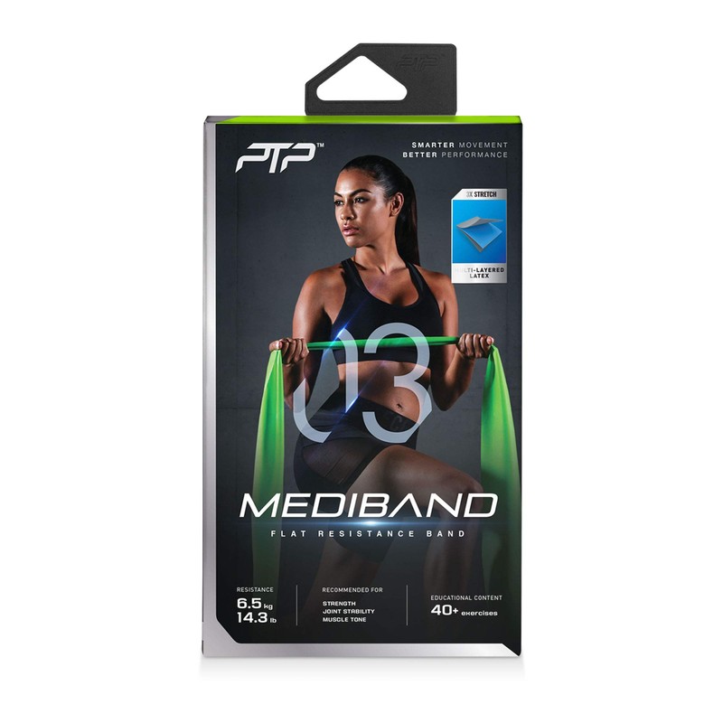 PTP Unisex - Adult Medi Fitness Bands, Green, 150 x