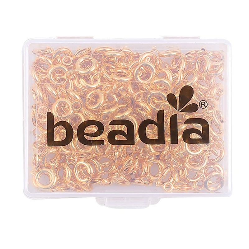 BEADIA - Cierres de resorte de cobre chapados en oro
