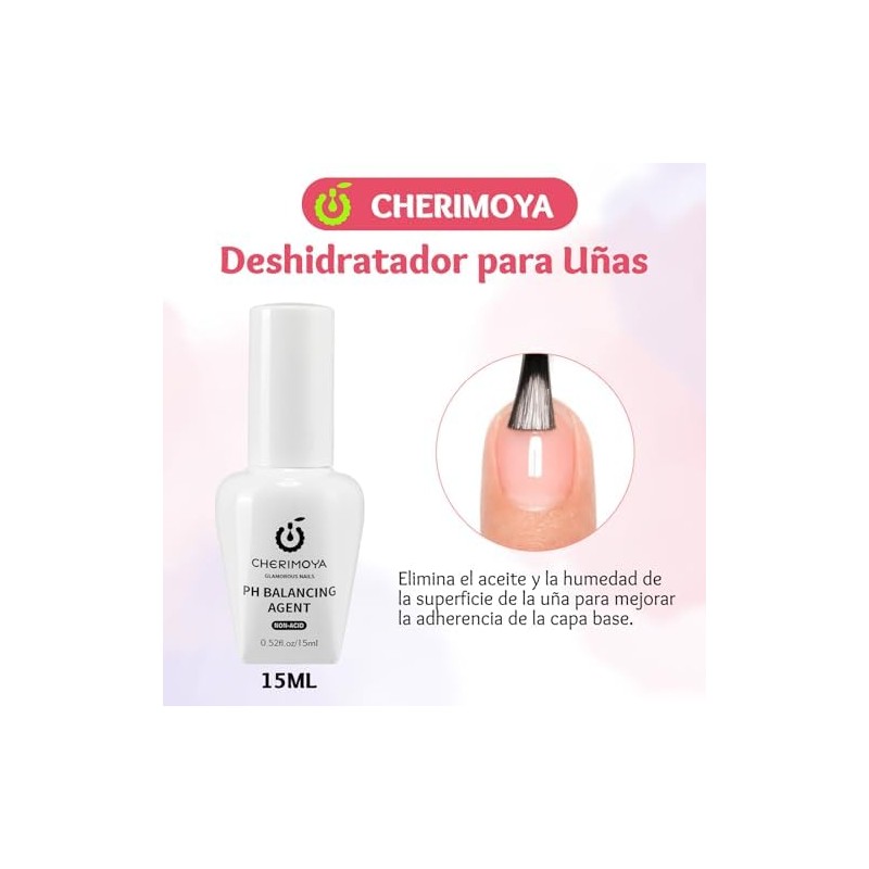 CHERIMOYA Deshidratador de Uñas sin Ácidos 15ml,PH Balancing Agent