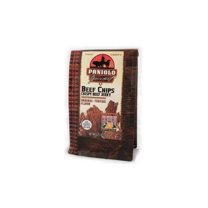 Beef Chips Crispy Beef Jerky ORIGINAL TERIYAKI Flavor, 2.75oz (78g)
