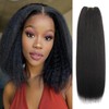 Kinky Straight Bundles Human Hair Extension Yaki Straight Bundles 14