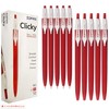 ZOFAX Clicky 50 x 0.7mm RED Retractable Fine Ballpoint Pens