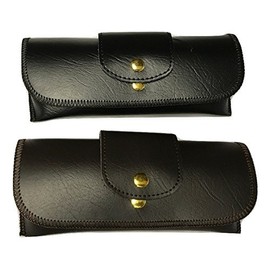 Belt Loop Double Snap Vintage style Eyeglass case (Brown)