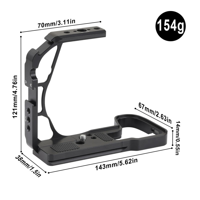 JLWIN Half Camera Cage for Panasonic LUMIX S1R II /
