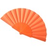 WS UK Fabric Handheld Folding Fan [Orange]
